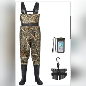 Unisex Camouflage Waterproof Waders Mens Size 6 Womens Size 8 (Shoe)
